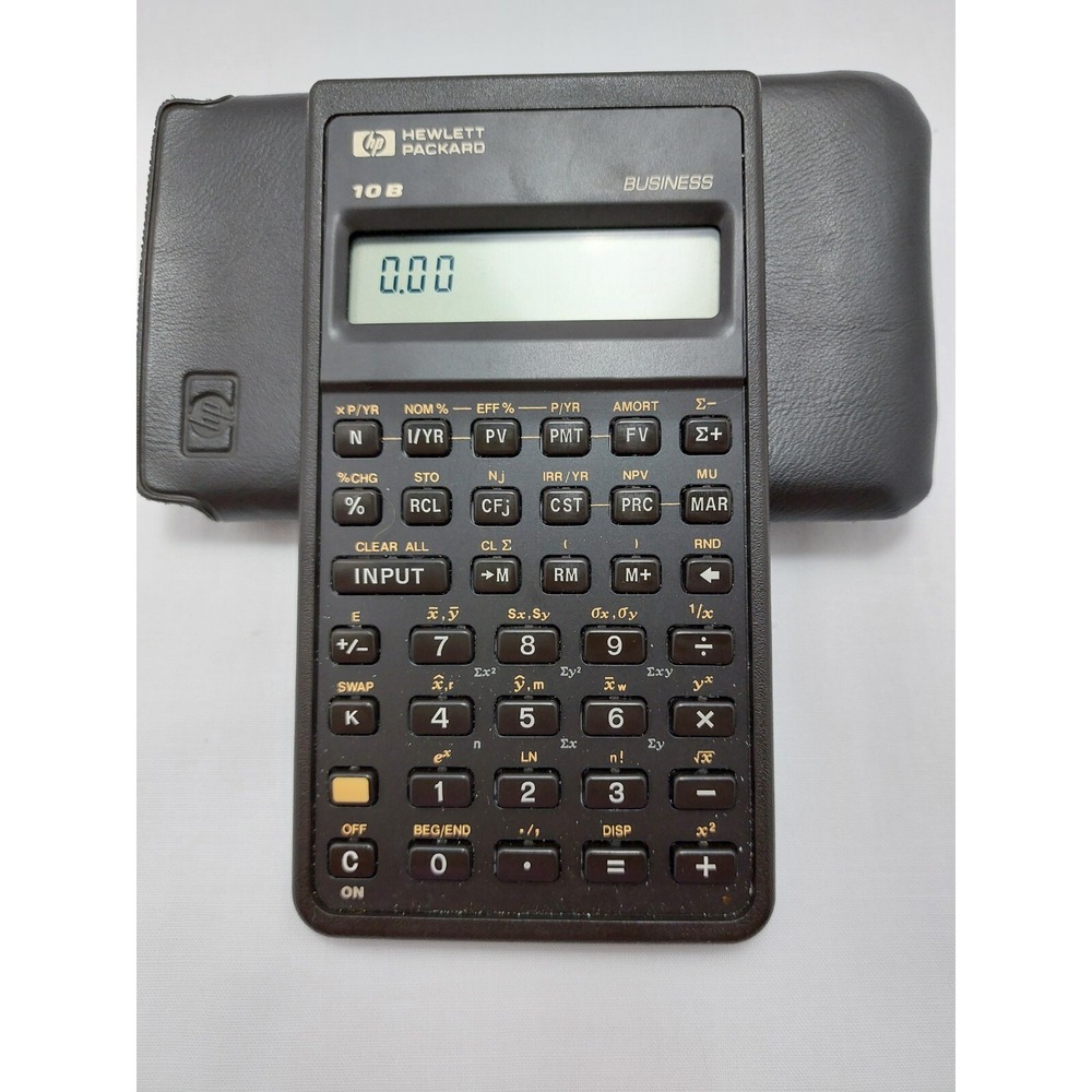 HP Hewlett Packard 10B Business Financial Calculator with Case & New Batteries
